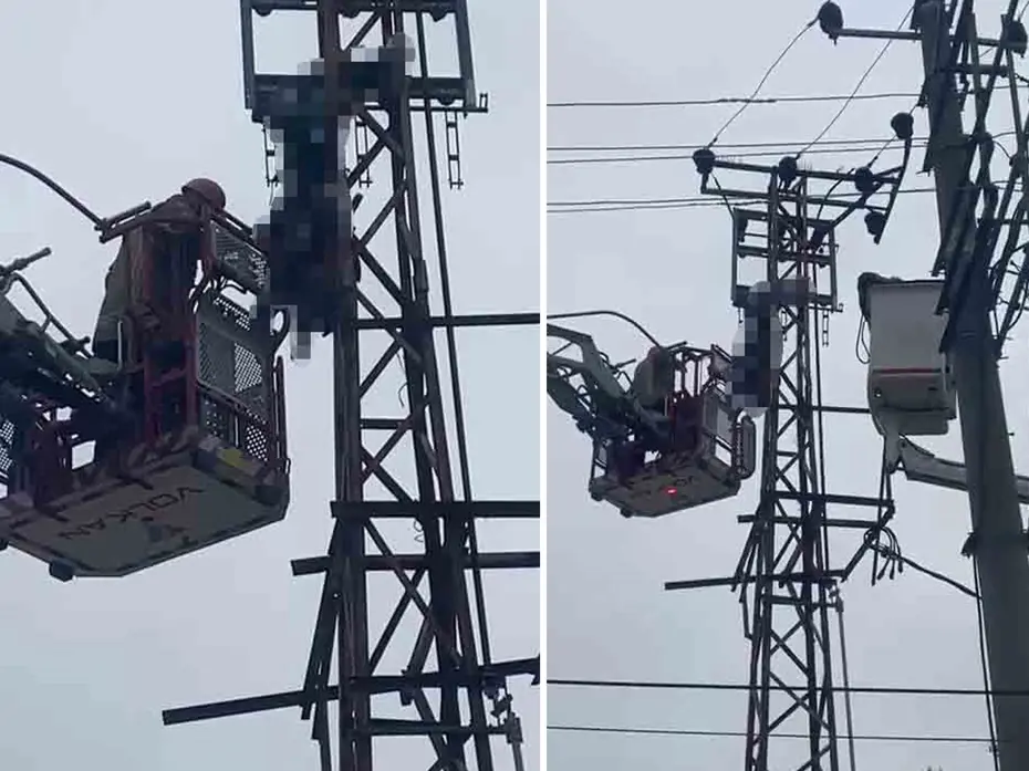 Bursa'da hırsızlık için çıktığı elektrik direği sonu oldu