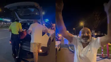 Ehliyetsiz ve alkollü yakalandı. "Bomba gibiyim"