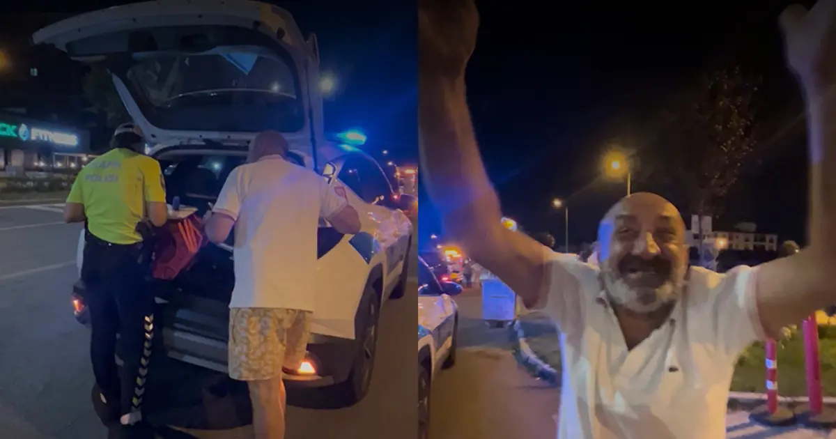 Ehliyetsiz ve alkollü yakalandı. "Bomba gibiyim"