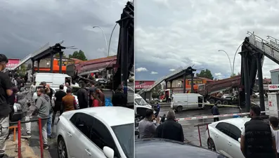 Ankara'da kamyon üst geçide çarptı. Yaralılar var, üst geçit yıkıldı