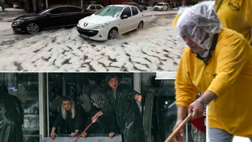 Üç ili sağanak ve dolu vurdu: Bir anda bastırdı, yollar beyaza büründü