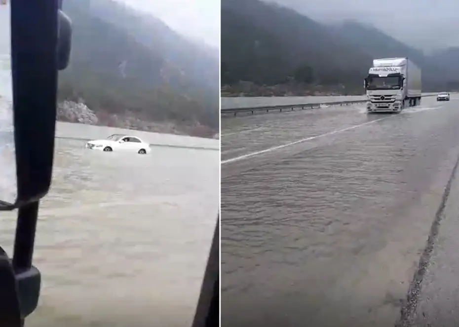 Yola çıkacaklar dikkat! Yeni Antalya-Konya Karayolu ulaşıma kapandı. Sağanak karayolunu göle döndürdü