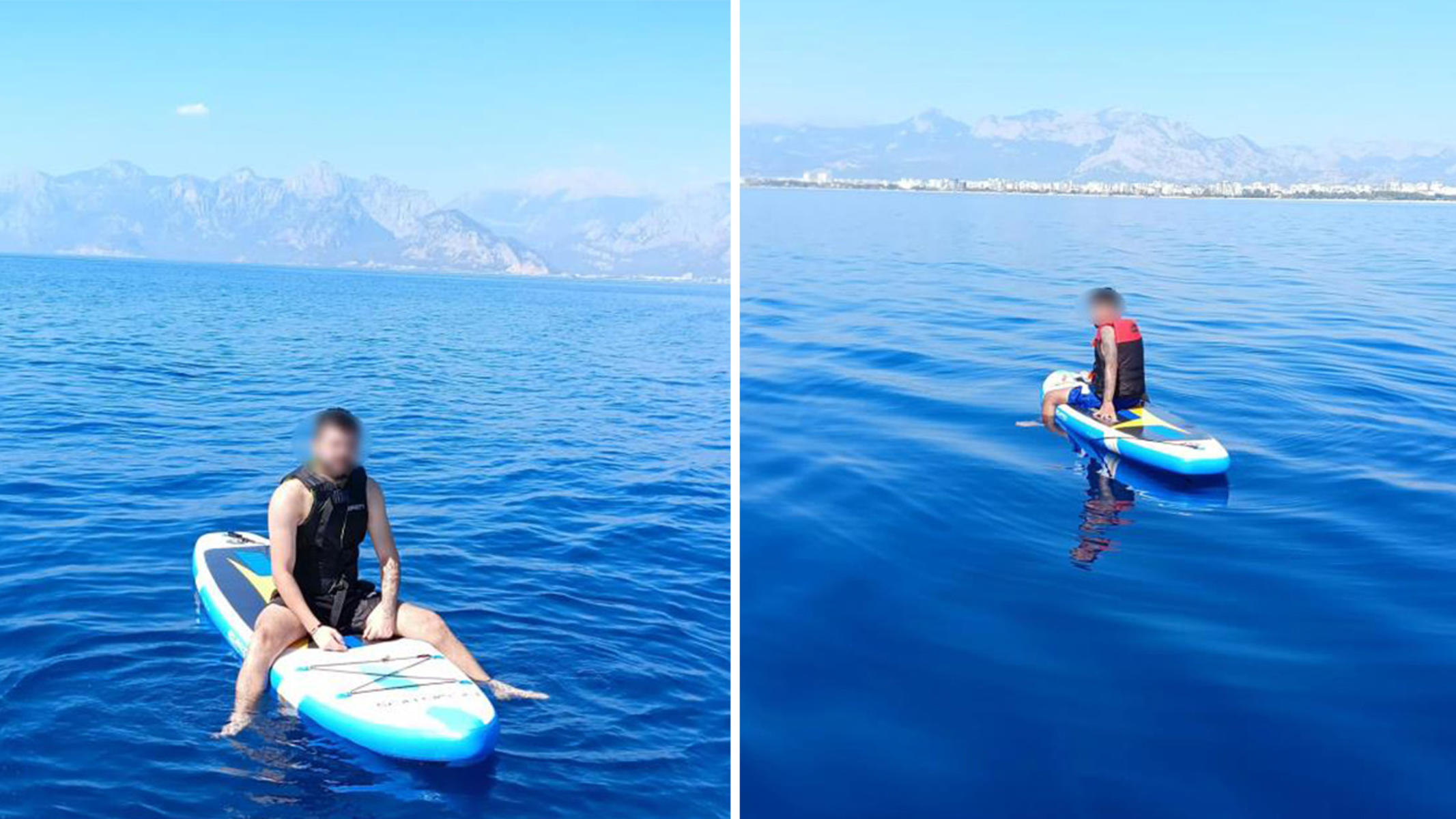 Antalya açıklarında hareketli anlar: SUP yaparken sürüklendiler