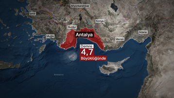 Antalya açıklarında art arda deprem