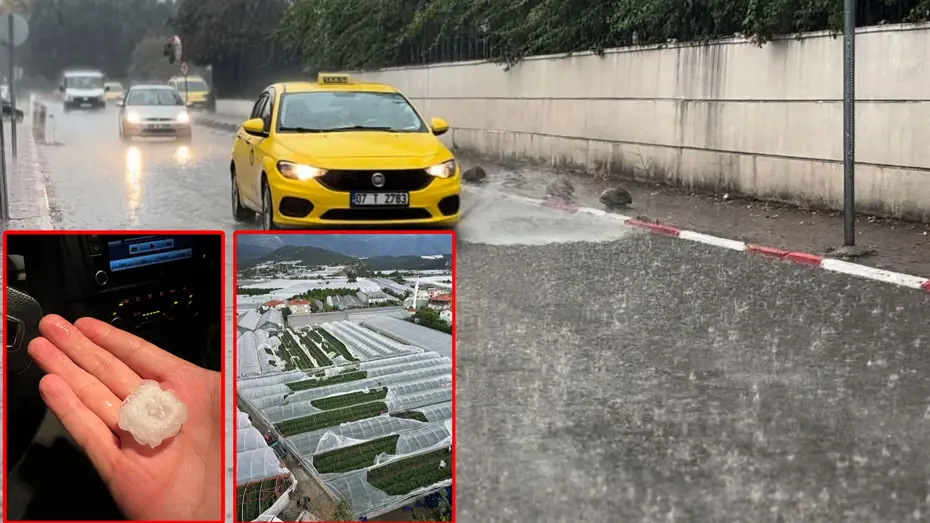 Torrential rain and storms hit Antalya: Roads turned into lakes, tornadoes formed