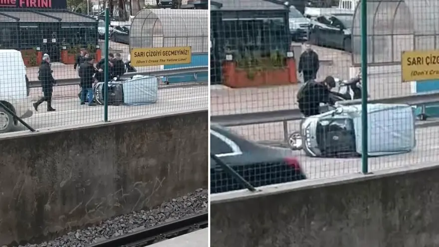 ELEKTRİKLİ ARAÇ DEVRİLDİ 3