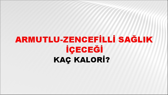 Armutlu-zencefilli Sağlık İçeceği