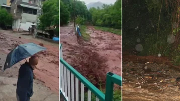 Sağanak dereyi taşırdı, köyde sokaklar göle döndü