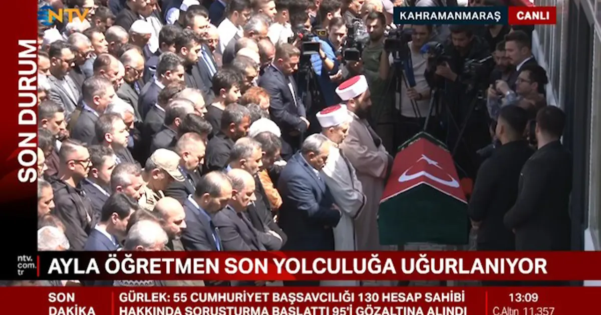 Öğrencilerine siper olan Ayla öğretmene veda