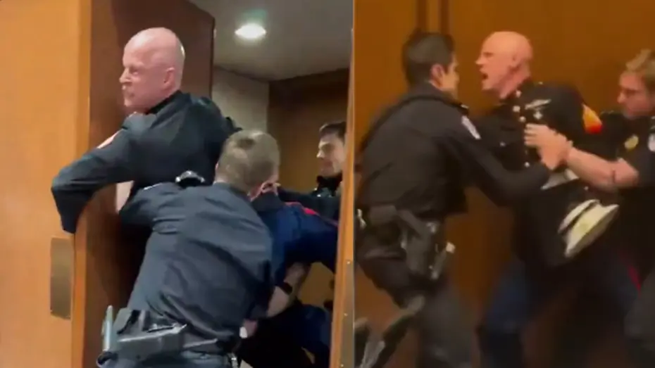 Polis, Kongre'de Trump'ı protesto eden eski askerin kolunu kırdı