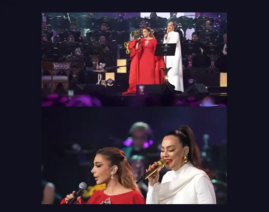 Ebru Gündeş ile Assala benzer sahnede. Hem Türkçe hem Arapça söylediler 2 Ebru Gündeş ile Assala benzer sahnede. Hem Türkçe hem Arapça söylediler 2