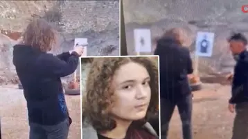 Okul saldırganı İsa Aras Mersinli'nin poligondaki görüntüsü! İşte babasıyla atış talimi yaptığı anlar