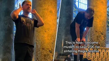 Ukraynalı turistin Ayasofya videosu sosyal medyada gündem oldu