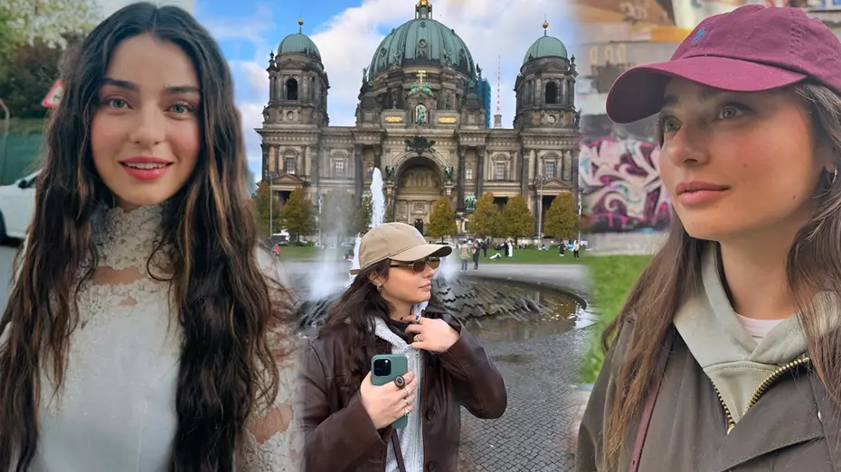Ayça Ayşin Turan Berlin tatilinden pozlarını paylaştı: Doğallığı dikkat çekti