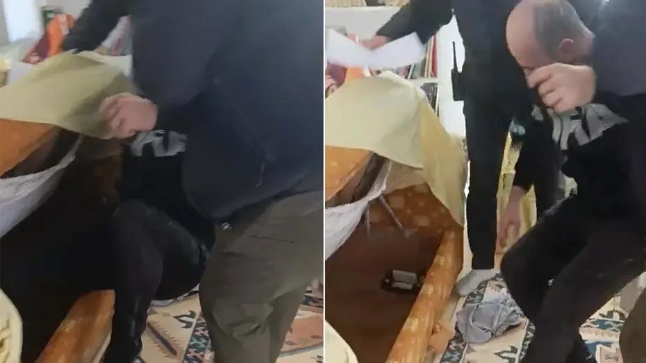 Firari hükümlü kanepenin altında yakalandı