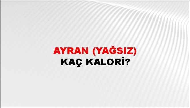 Ayran (Yağsız)