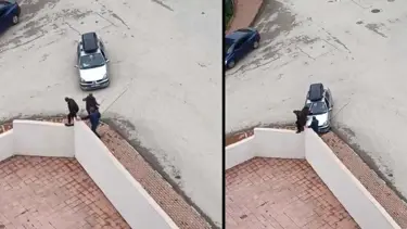 Mahkeme çıkışı kavga: Otomobili, husumetlilerinin üzerine sürdü