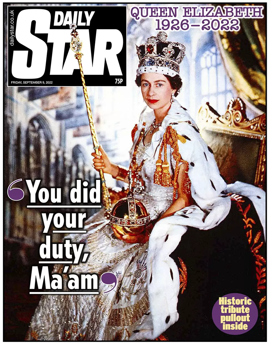 Kraliçe II. Elizabeth'in ölümü dünya basınında: Kader sevgi için ödediğimiz bedeldir 7 Kraliçe II. Elizabeth'in ölümü dünya basınında: Kader sevgi için ödediğimiz bedeldir 7