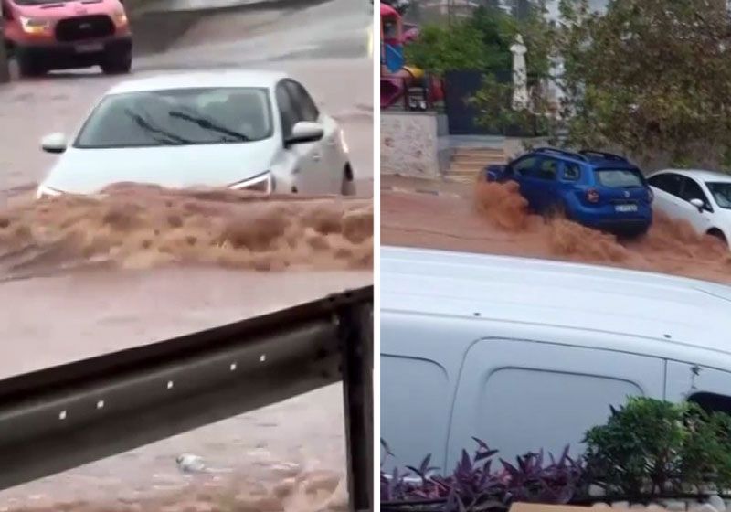 Meteoroloji uyarmıştı: Kaş'ı sel vurdu