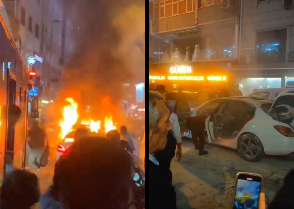 Havai fişekli şampiyonluk kutlamasında, araç küle döndü