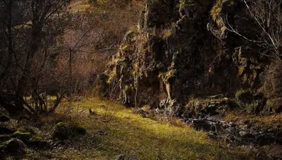Erzurum'daki Karanlıkdere Kanyonu doğal güzelliğiyle dağcıların rotasında