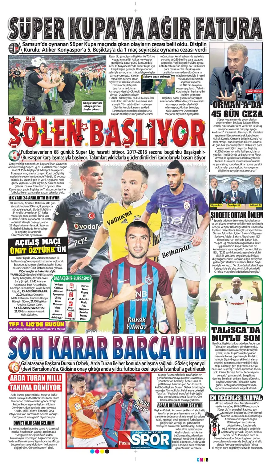 Günün spor gazeteleri (Transfer haberleri - 11 Ağustos 2017) 10 Günün spor gazeteleri (Transfer haberleri - 11 Ağustos 2017) 10