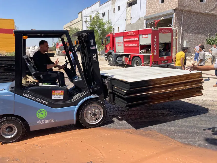 Gaziantep'te fabrika yangını 4