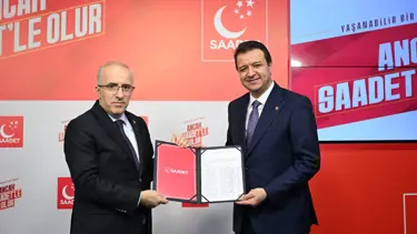 Saadet Partisi Genel Başkanı Mahmut Arıkan, mazbatasını aldı
