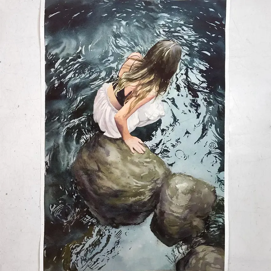 Gerçek gibi görünen sulu boya resimler 44