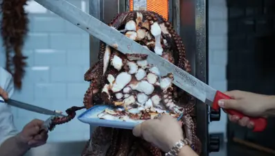 Balık dönerin ardından ahtapot döner!