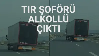 Trafiği tehlikeye atan TIR şoförünü diğer sürücüler durdurdu