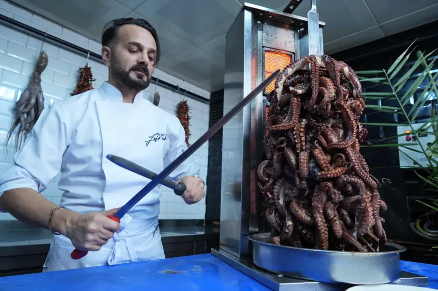 Balık dönerin ardından ahtapot döner! 