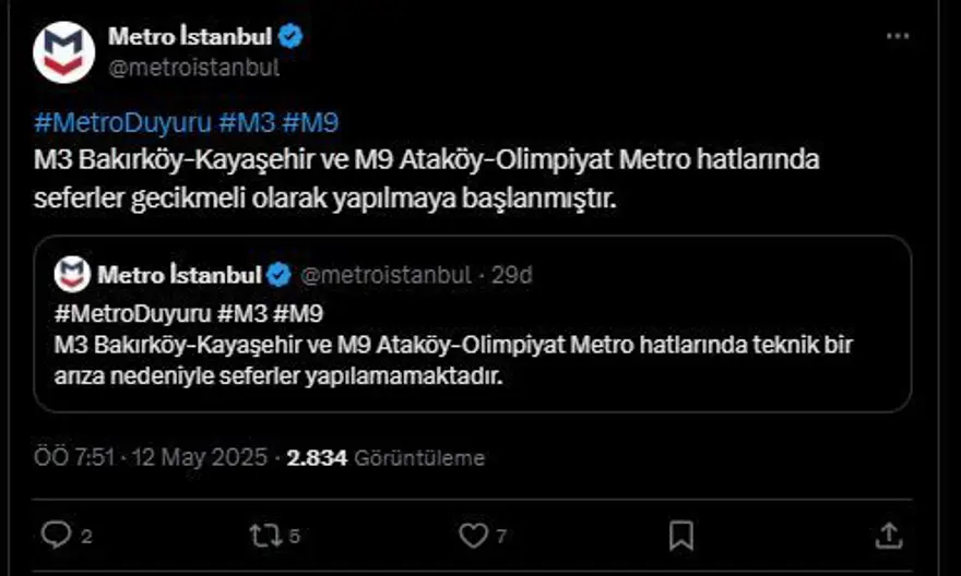 12 Mayıs metrolar kapalı mı,çalışıyor mu? Hangi metro durakları çalışmıyor? 2