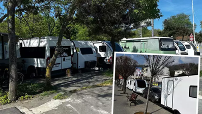 "Tekerlekli yalı"lara büyük tepki: Sarıyer'de sahili işgal eden karavanlar kaldırıldı