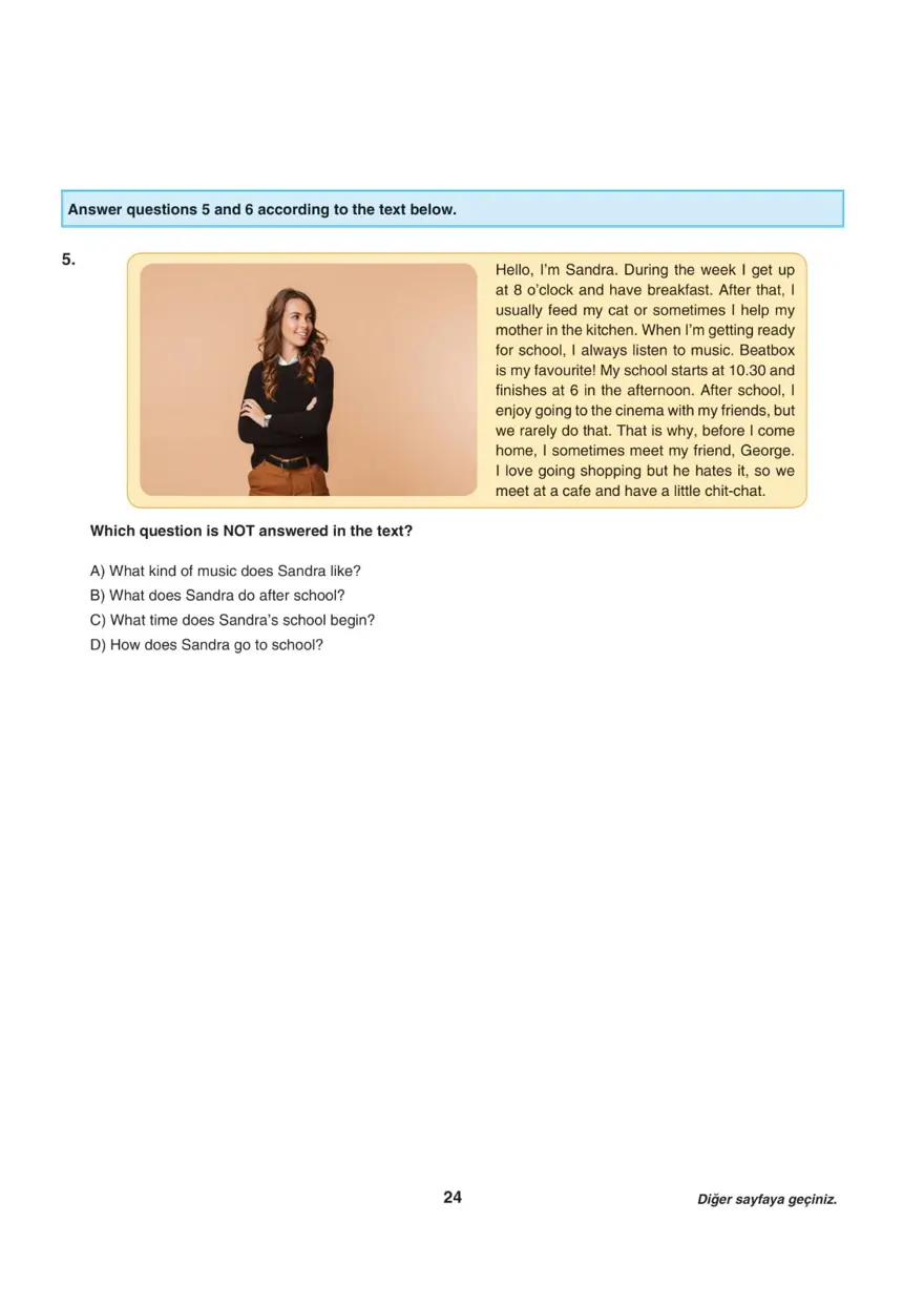 Uğur Okulları LGS-1 sözel deneme sınavı 21