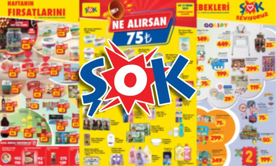 ŞOK Kataloğu 9-15 Nisan 2025: Şok&#x27;ta raflarda: Nevresim seti, dizüstü bilgisayar ve beyaz eşya çeşitleri satışta... 