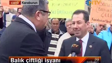Karaburun halkı balık çiftliğine karşı ayakta