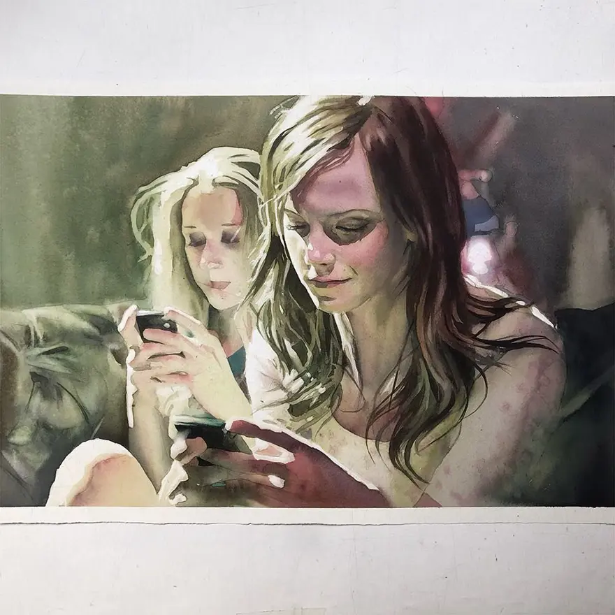 Gerçek gibi görünen sulu boya resimler 11