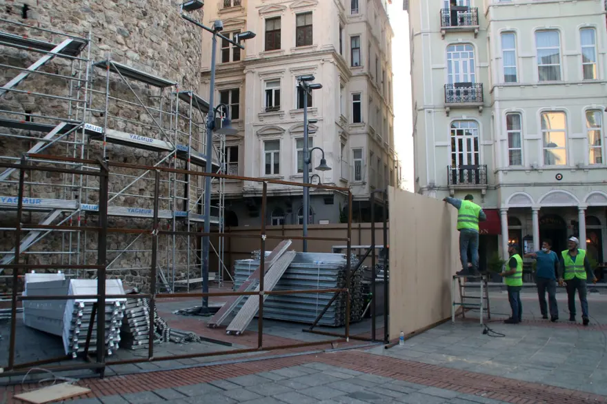 Galata Kulesi'nde restorasyon ebabil kuşlarının yuvaları nedeniyle ertelendi 23