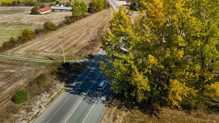 Bolu-Mudurnu kara yolunda sonbahar geçidi: Film sahnelerini aratmayan görüntüler 1