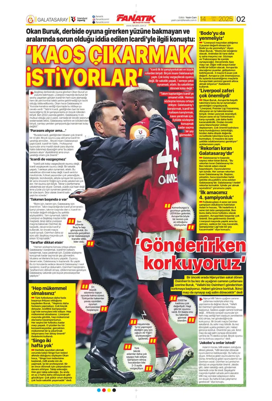 "Gürcistan'ı yen Play-off'u gör" (14 Ekim 2025 spor manşetleri) 5