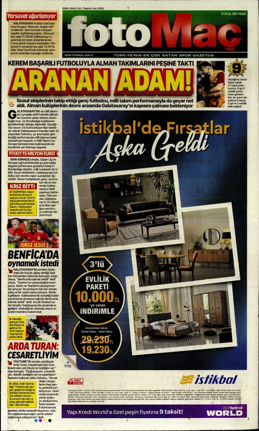 Günün spor manşetleri (12 Eylül 2021) 29 Günün spor manşetleri (12 Eylül 2021) 29