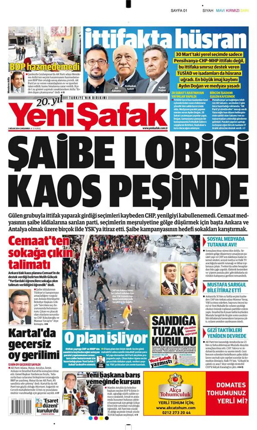 Günün gazete manşetleri - 2 Nisan 2014 5 Günün gazete manşetleri - 2 Nisan 2014 5