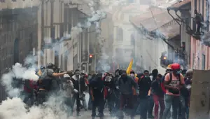 Ekvador'un başkenti Quito'da büyük gösteriler düzenleniyor