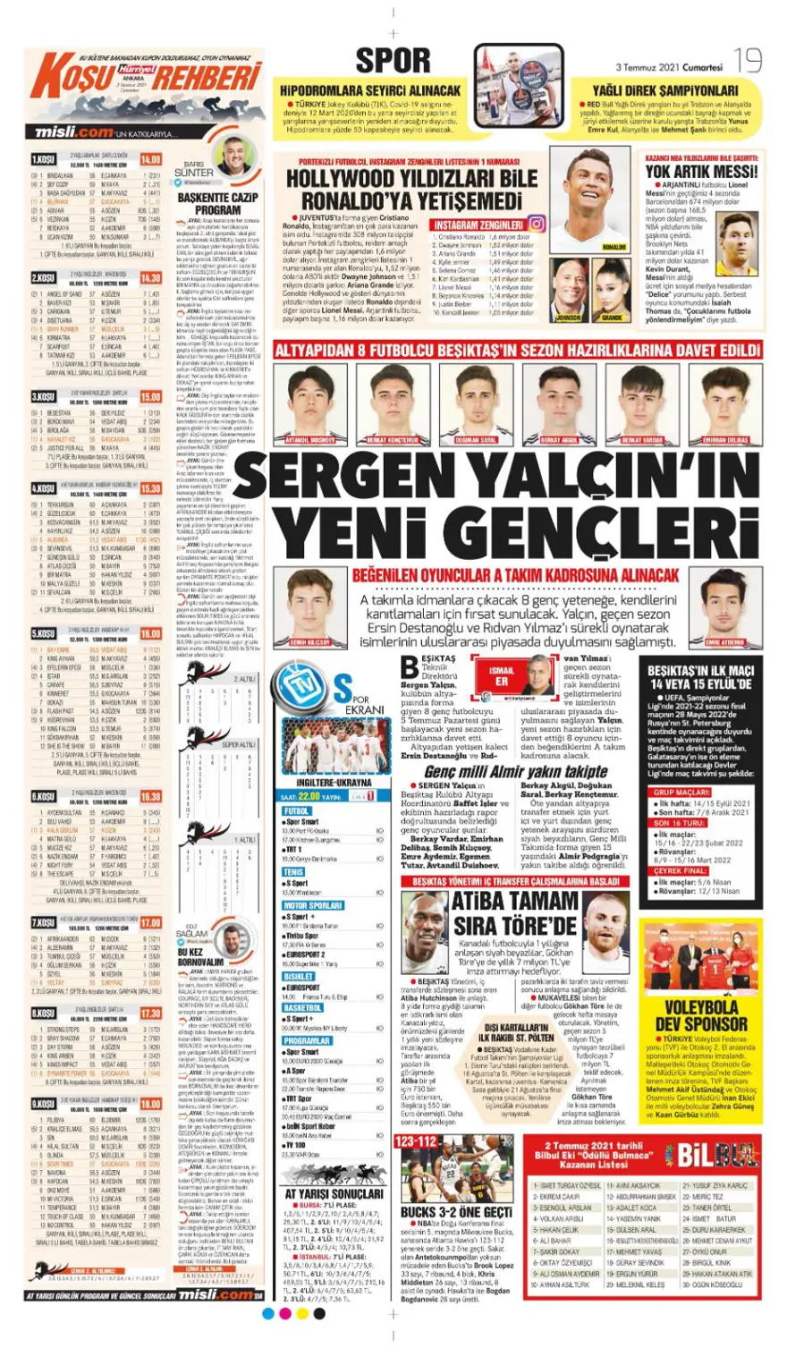 Günün spor manşetleri (3 Temmuz 2021) 6