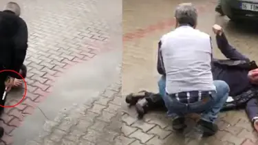 Bursa'da tapu dairesi önünde silahlı kavga