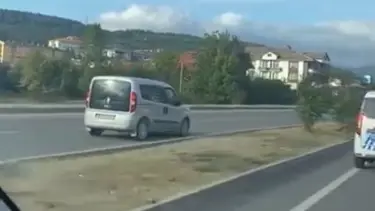 Bolu’da ters şeritte tehlikeli yolculuk
