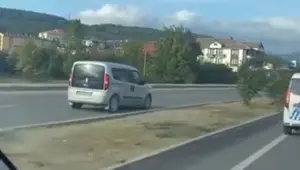 Bolu’da ters şeritte tehlikeli yolculuk