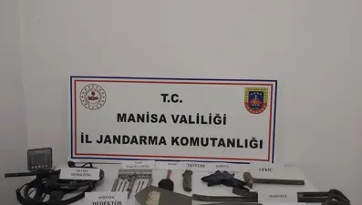 Manisa'da kaçak kazıya suçüstü