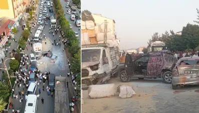 Bitlis'te freni boşalan TIR, 11 araca çarptı